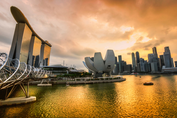 singapore al crepuscolo